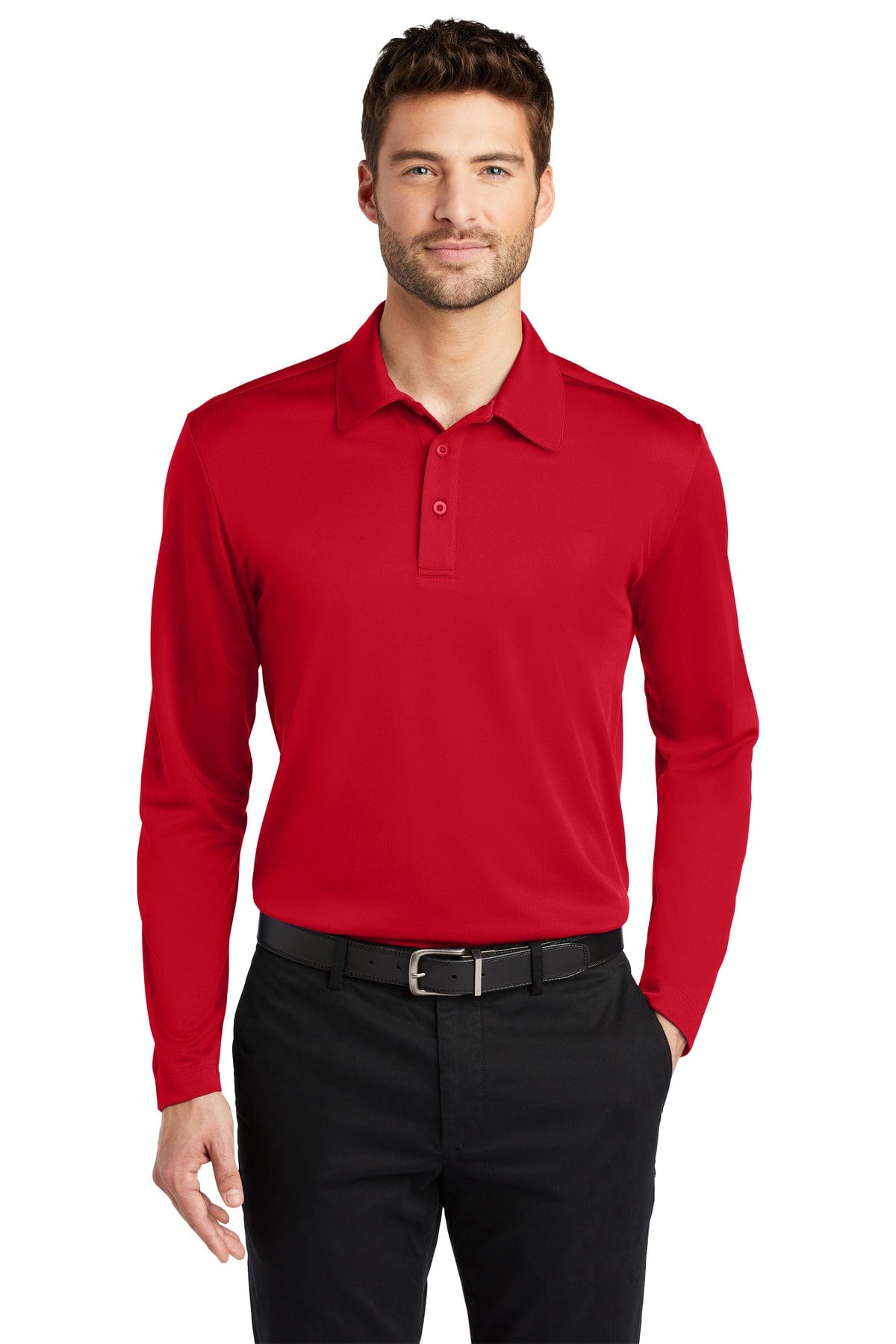 Port Authority Silk Touch Performance Long Sleeve Polo. K540LS in 