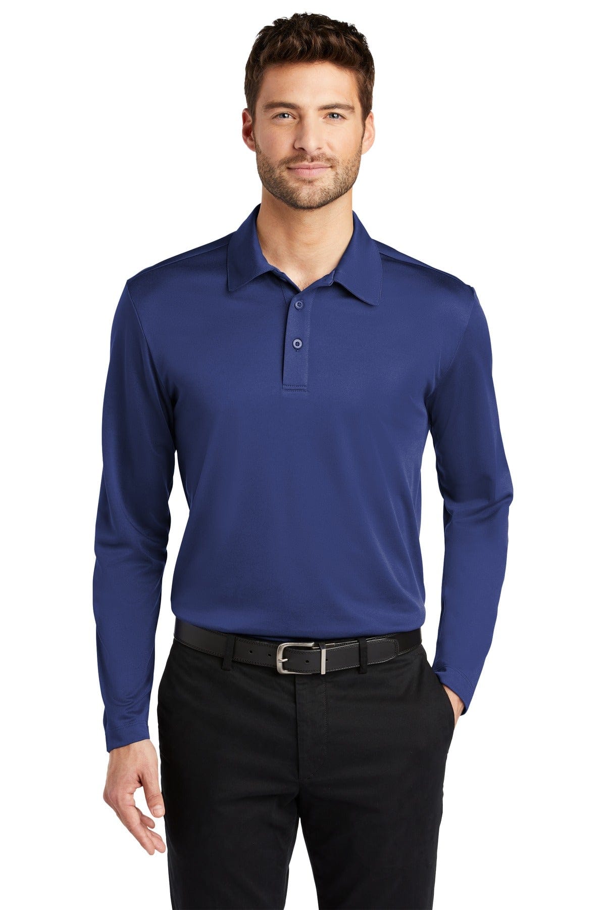 Port Authority Polos/Knits Port Authority Silk Touch Performance Long Sleeve Polo. K540LS