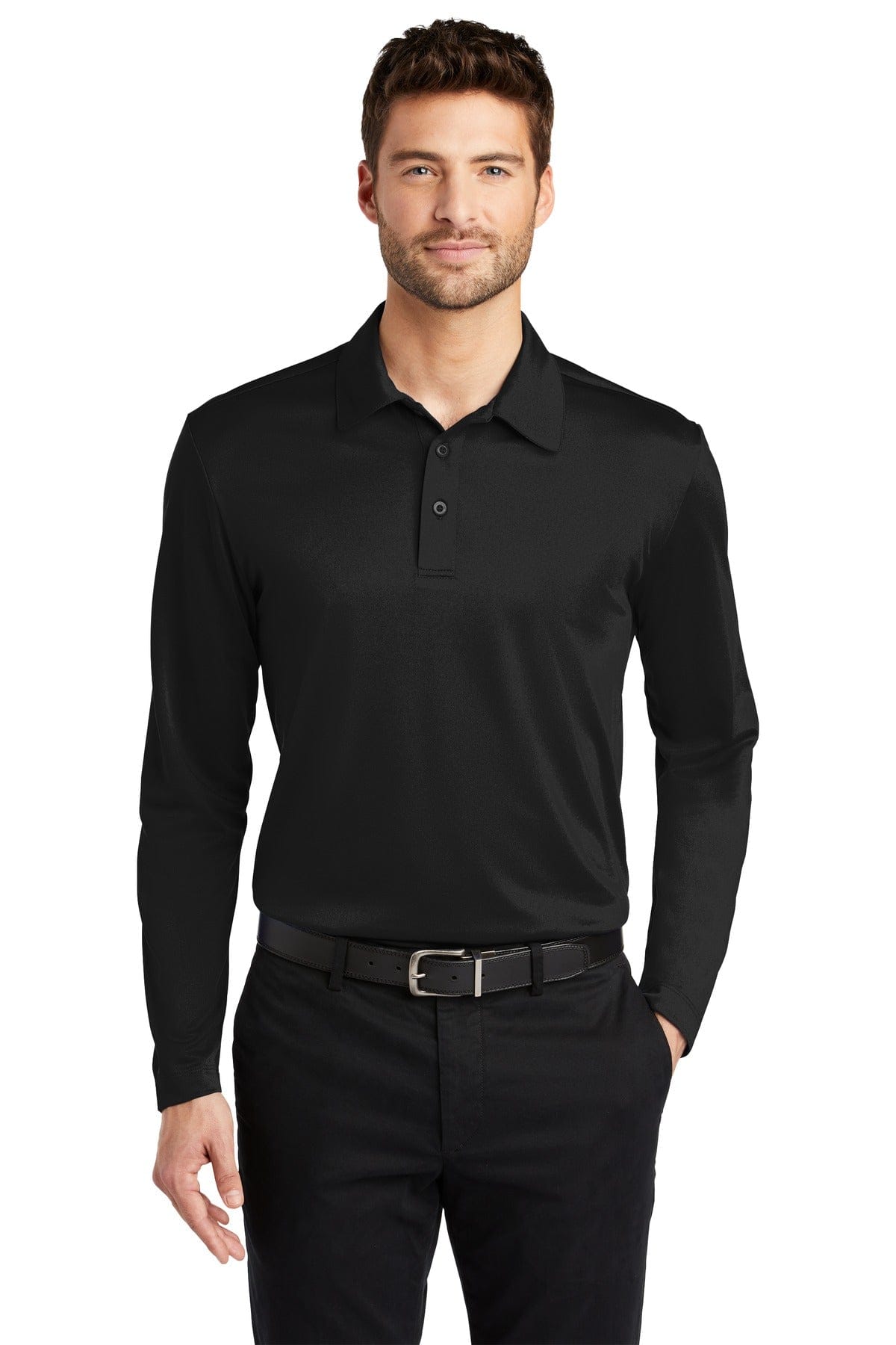 Port Authority Polos/Knits Port Authority Silk Touch Performance Long Sleeve Polo. K540LS