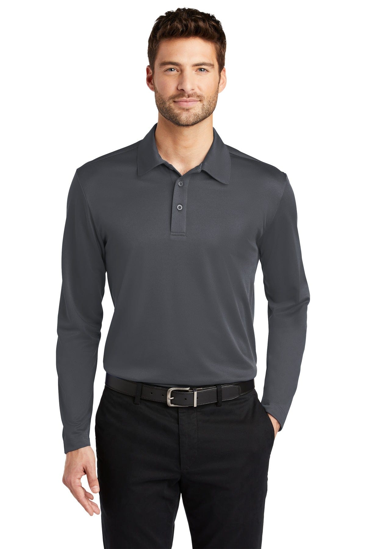 Port Authority Polos/Knits Port Authority Silk Touch Performance Long Sleeve Polo. K540LS