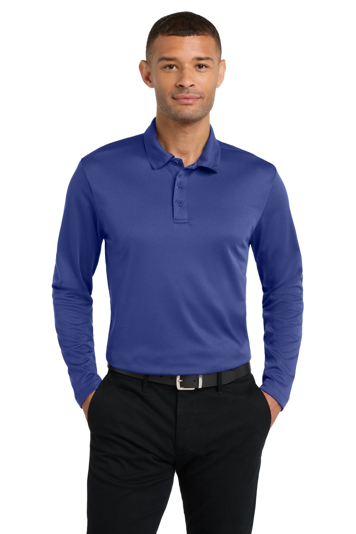 Port Authority Polos/Knits XS / Royal Port Authority Silk Touch Performance Long Sleeve Polo. K540LS