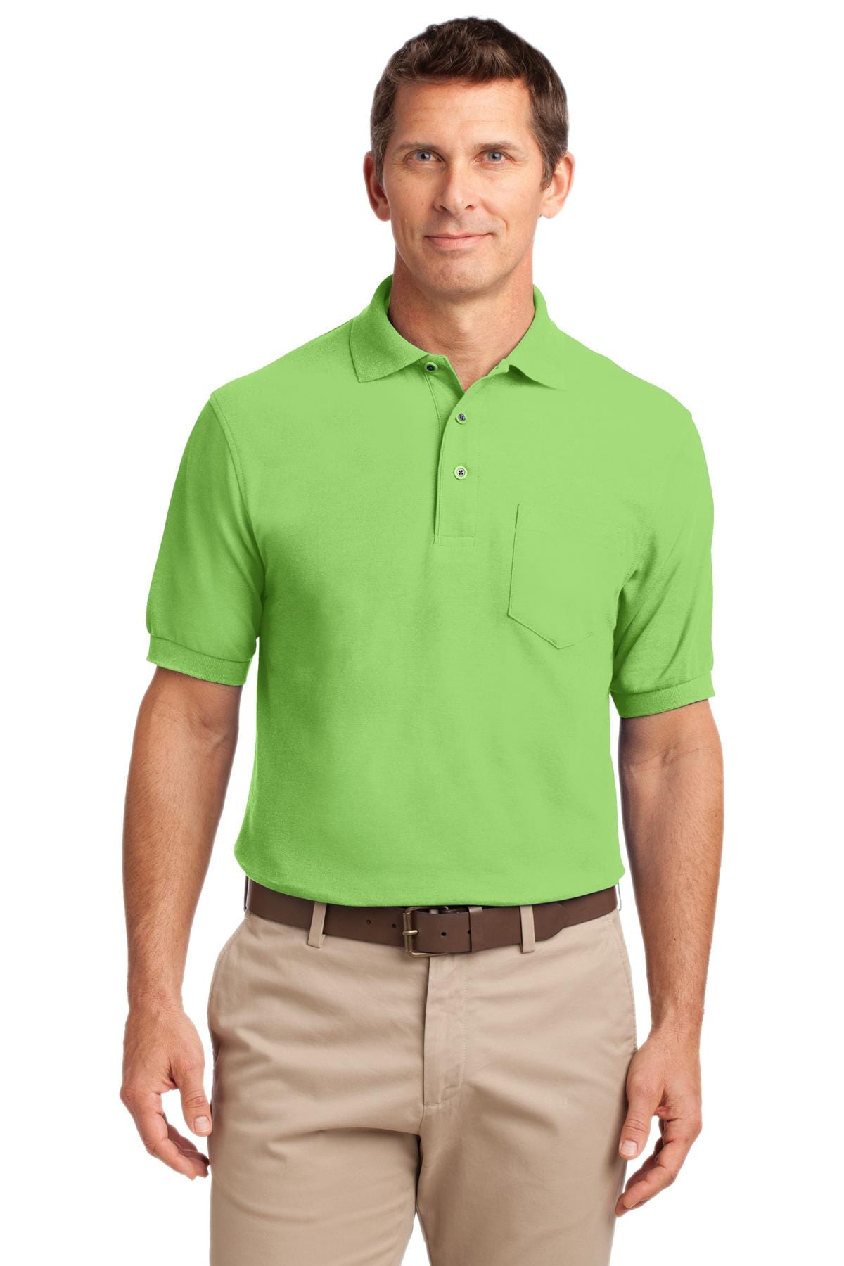 Port Authority Silk Touch Polo with Pocket. K500P in 
