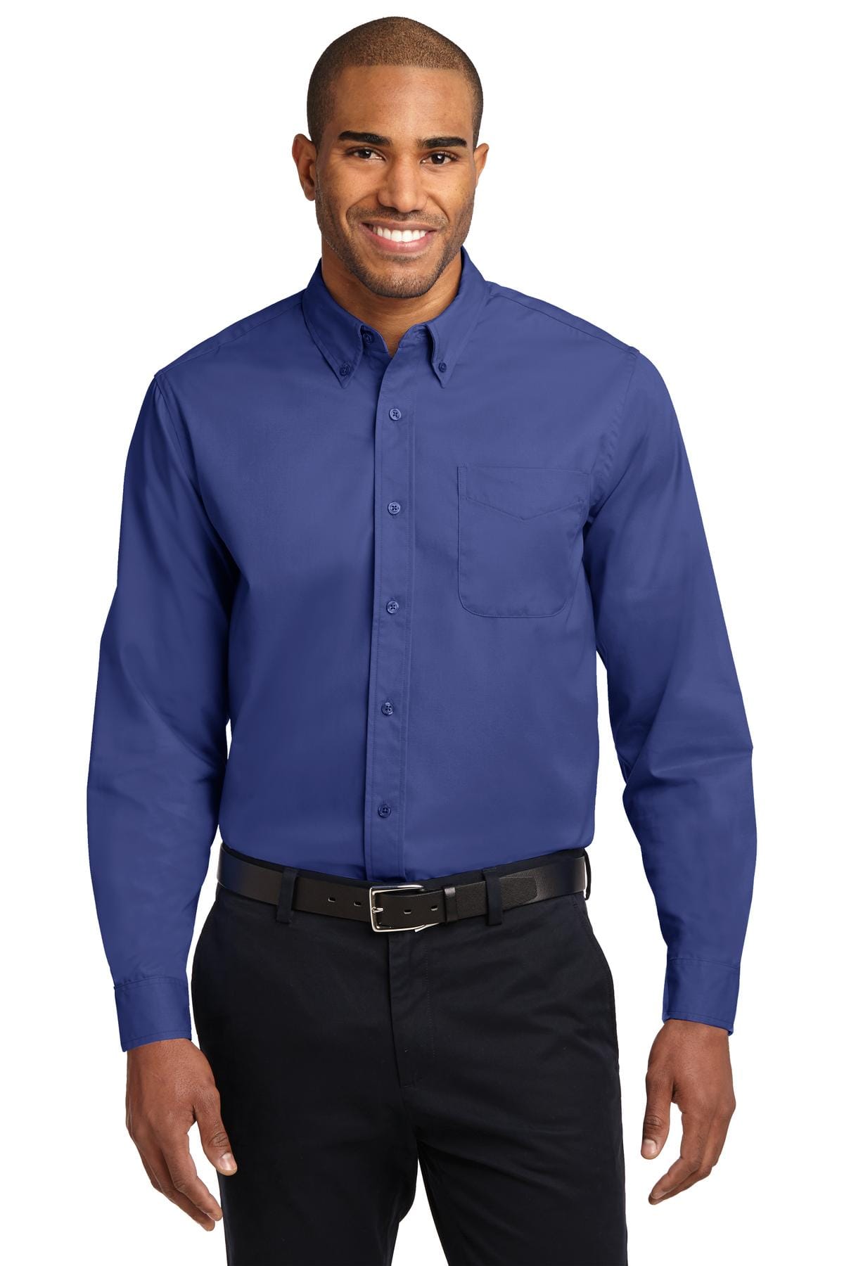 Port Authority Woven Shirts LT / Mediterranean Blue Port Authority Tall Long Sleeve Easy Care Shirt. TLS608