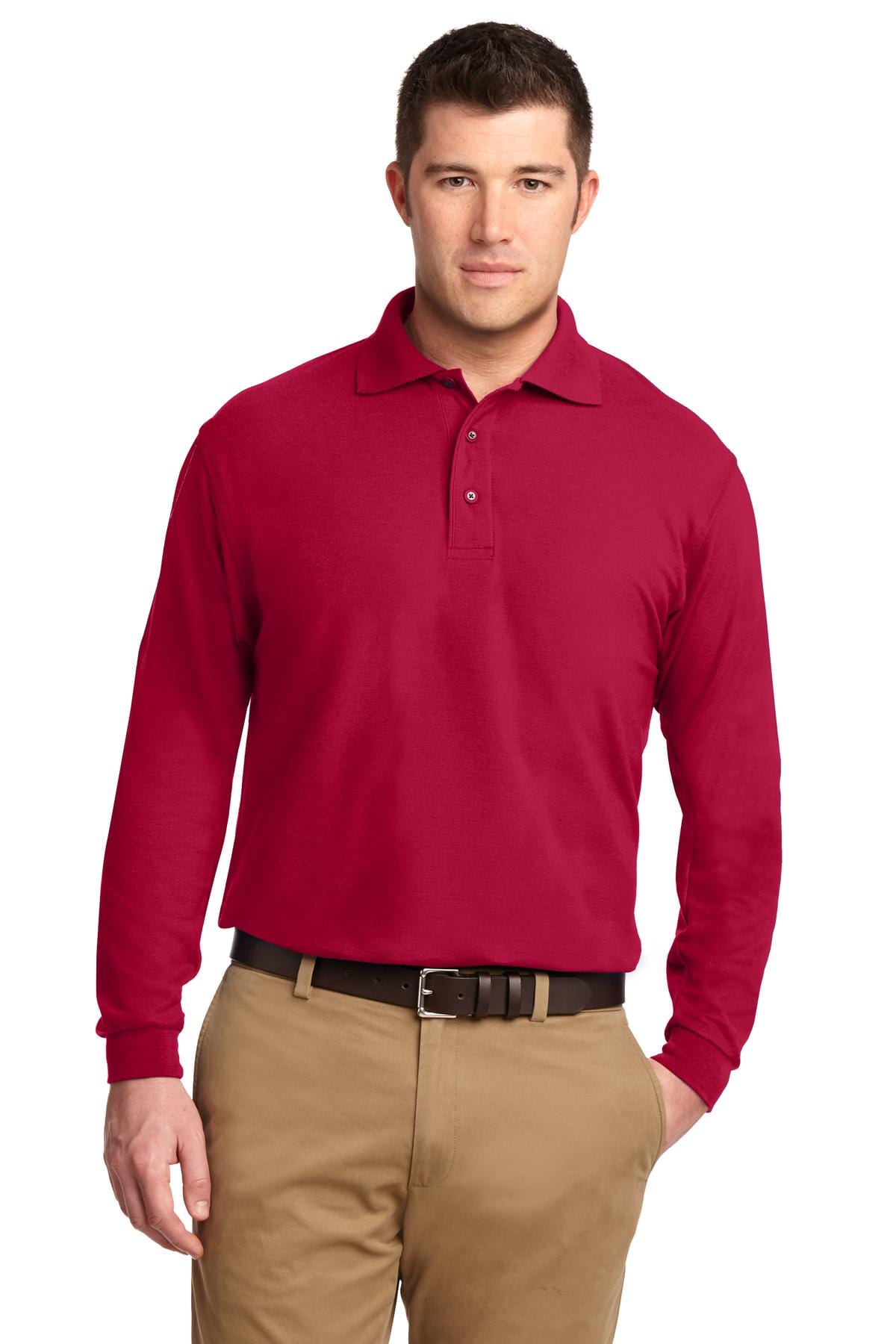 Port Authority Tall Silk Touch Long Sleeve Polo. TLK500LS in 