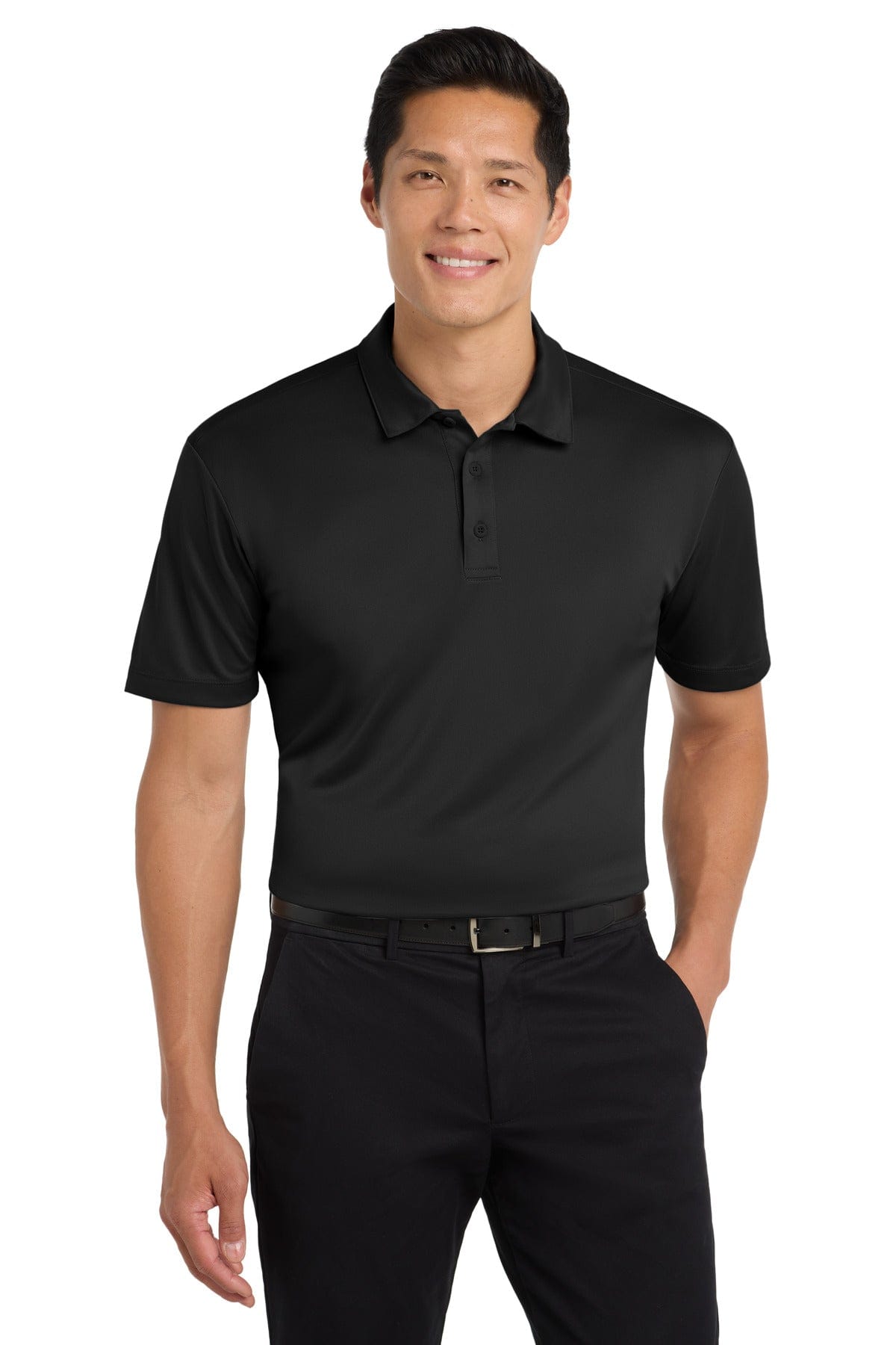 Port Authority Polos/Knits LT / Black Port Authority Tall Silk Touch Performance Polo. TLK540