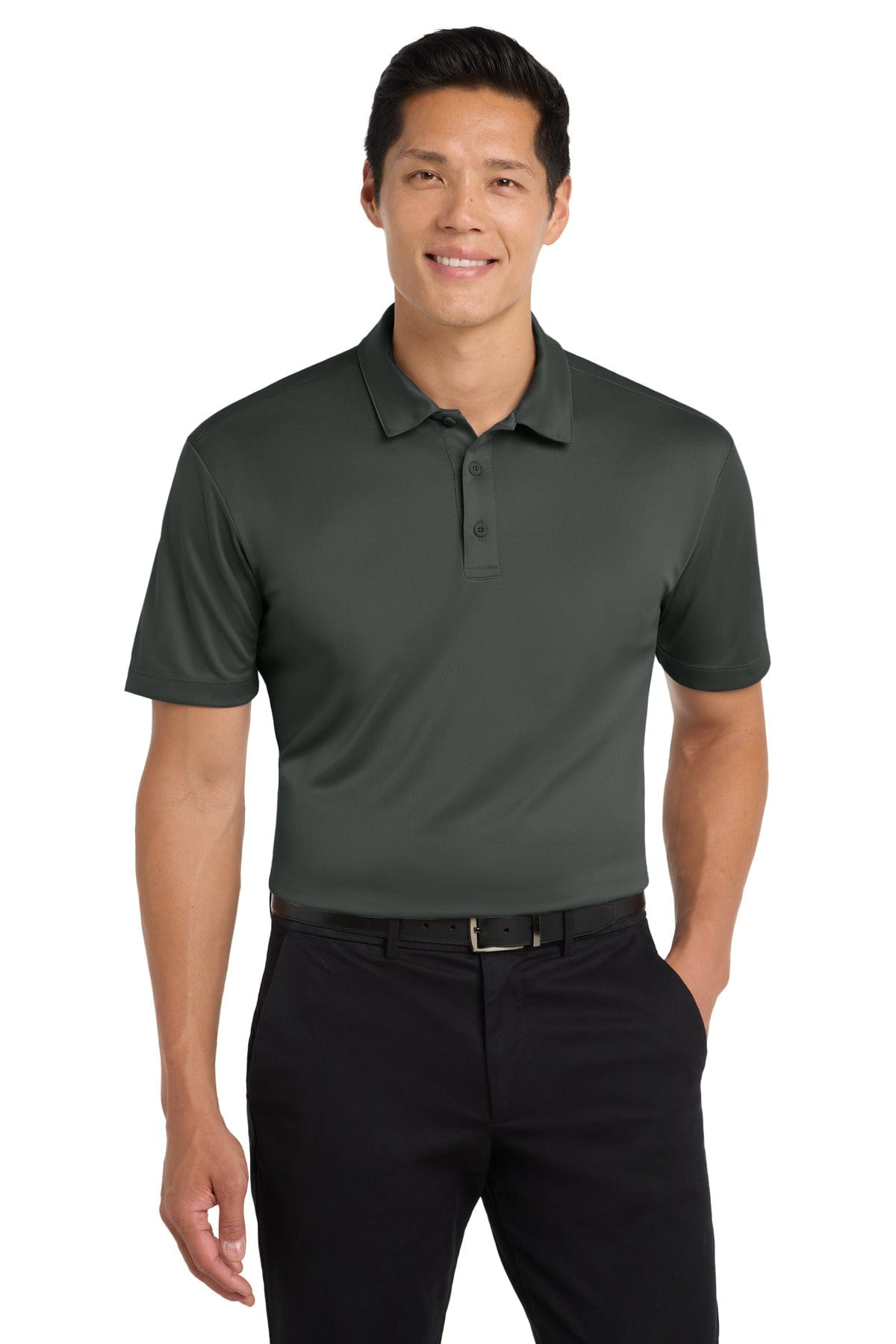 Port Authority Polos/Knits LT / Steel Grey Port Authority Tall Silk Touch Performance Polo. TLK540
