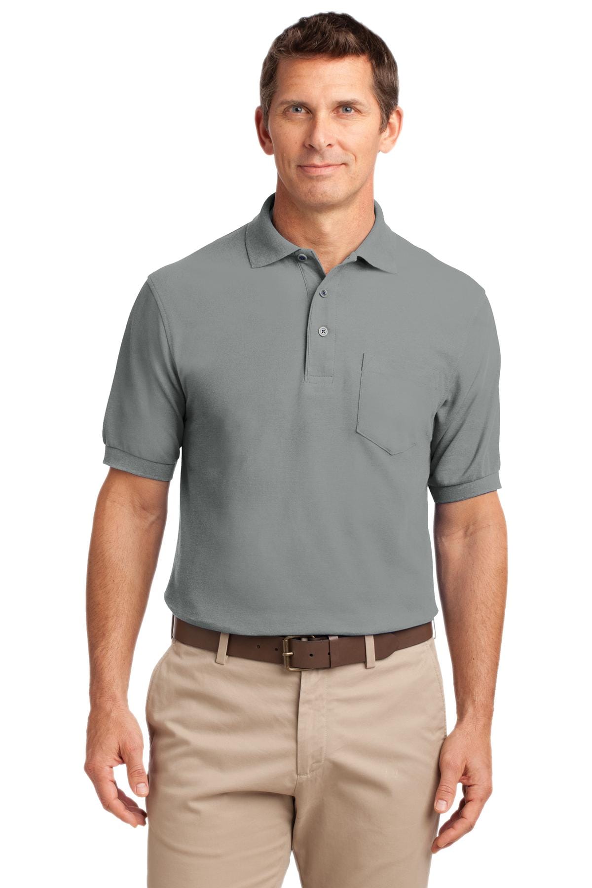 Port Authority Polos/Knits Port Authority Tall Silk Touch Polo with Pocket. TLK500P