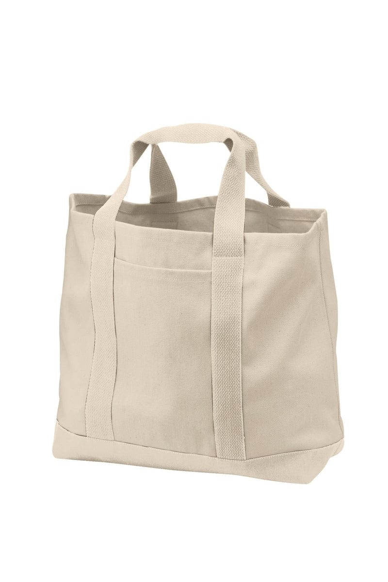 Port Authority - Two-Tone Shopping Tote. B400 in Natural/ Natural