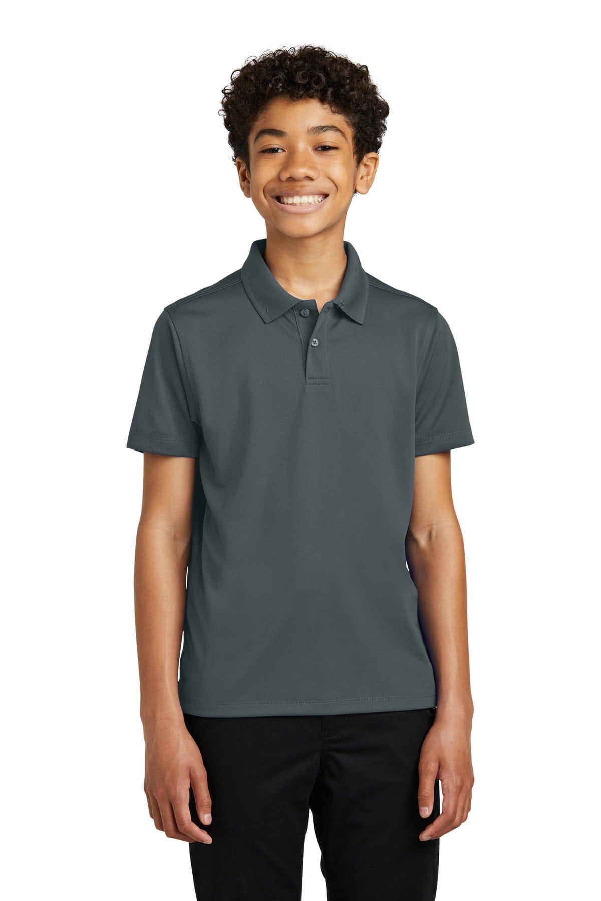 Port Authority Y110 Youth Dry Zone UV Micro-Mesh Polo in Graphite