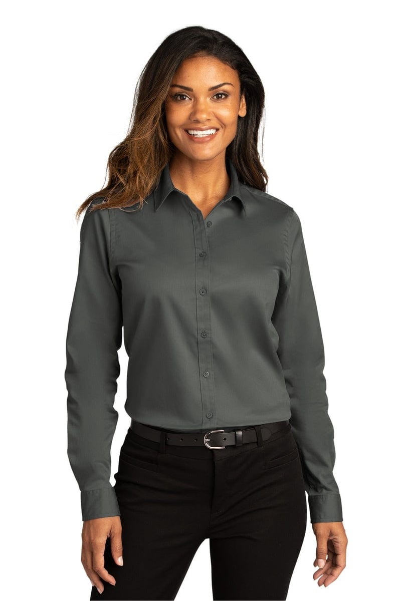 Port Authority ® Ladies Long Sleeve SuperPro React ™ Twill Shirt. LW808, Basic Colors