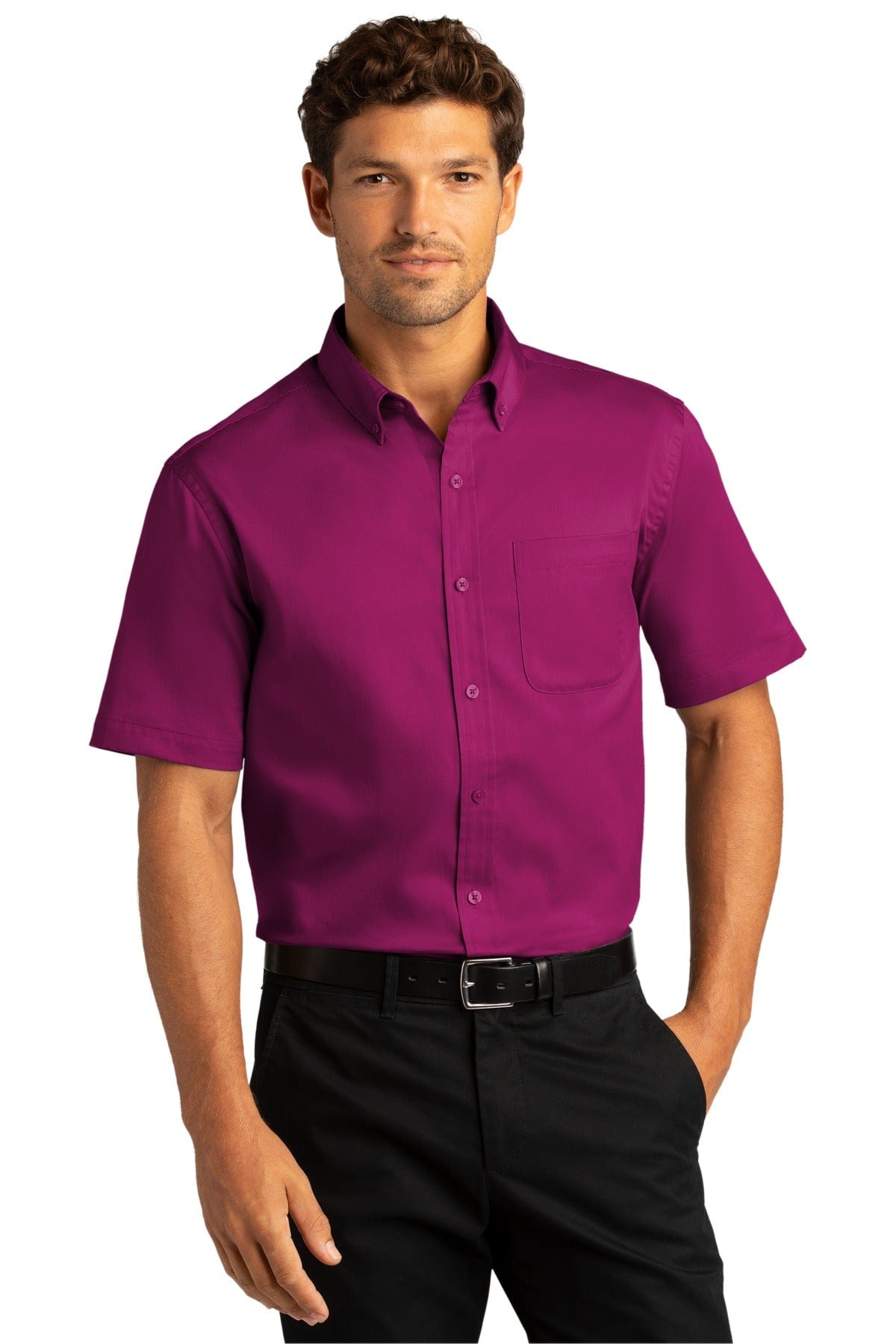 Port Authority ® Short Sleeve SuperPro React ™ Twill Shirt. W809