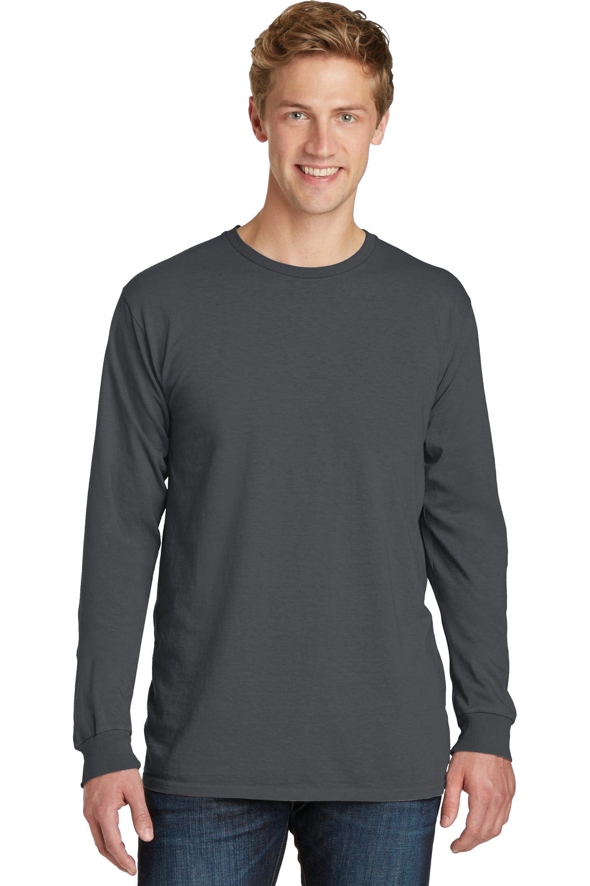 Port & Company T-Shirts S / Coal Port & Company Beach Wash Garment-Dyed Long Sleeve Tee PC099LS