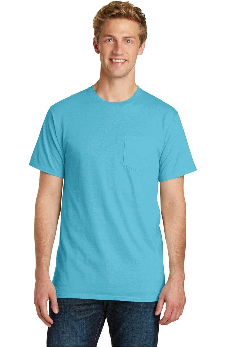 Port & Company Beach Wash Garment-Dyed Pocket Tee. PC099P in 