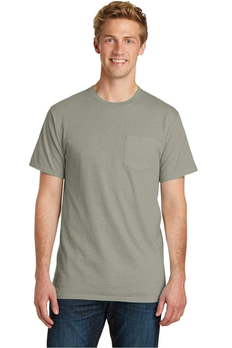 Port & Company Beach Wash Garment-Dyed Pocket Tee. PC099P in 