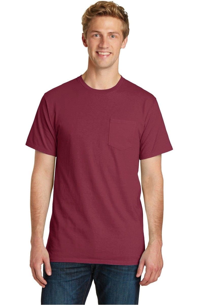 Port & Company Beach Wash Garment-Dyed Pocket Tee. PC099P in 