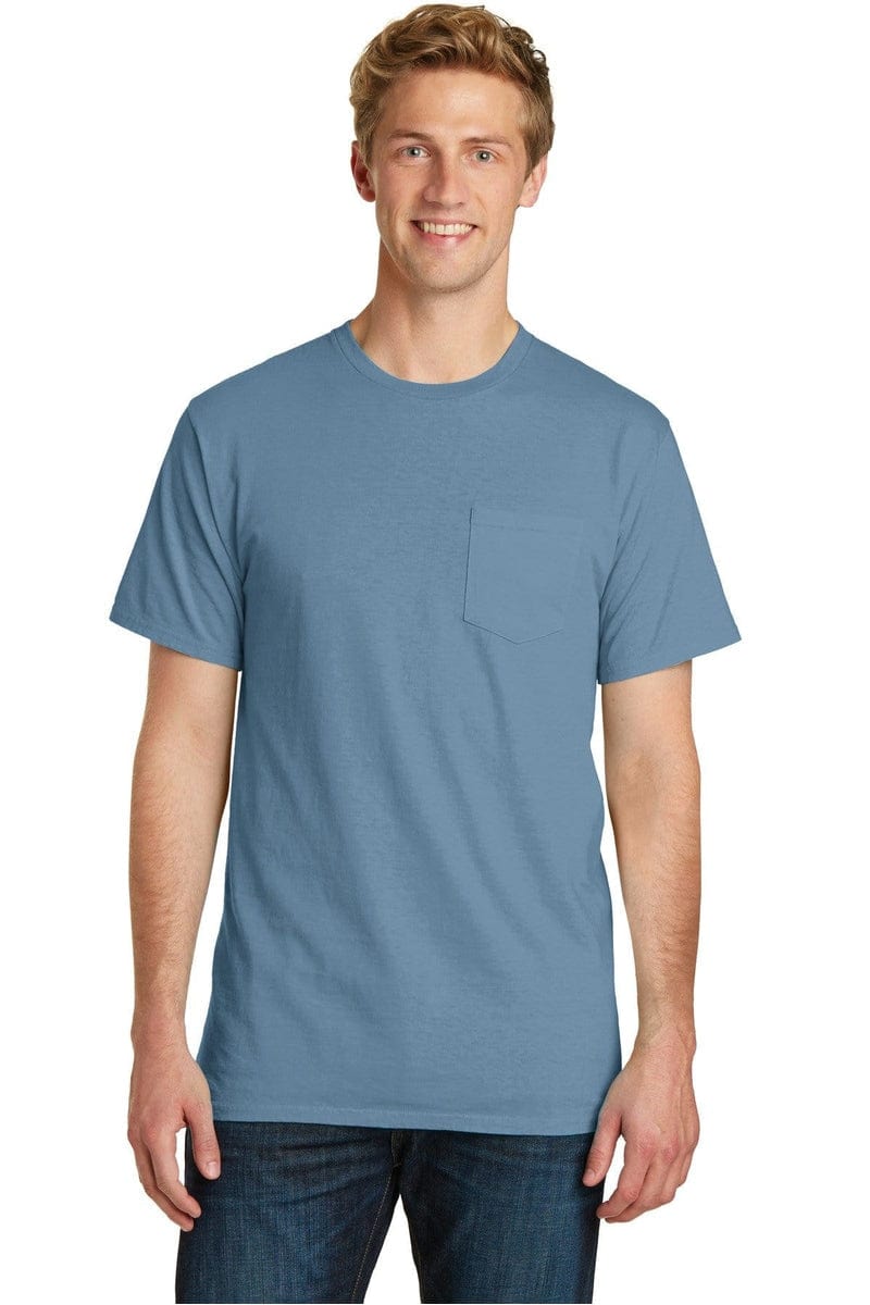Port & Company Beach Wash Garment-Dyed Pocket Tee. PC099P in 