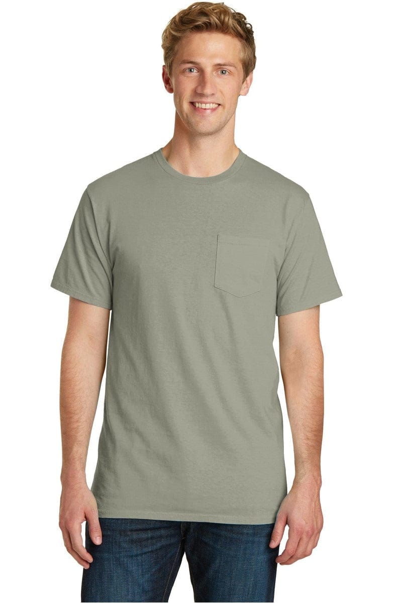 Port & Company Beach Wash Garment-Dyed Pocket Tee. PC099P in 