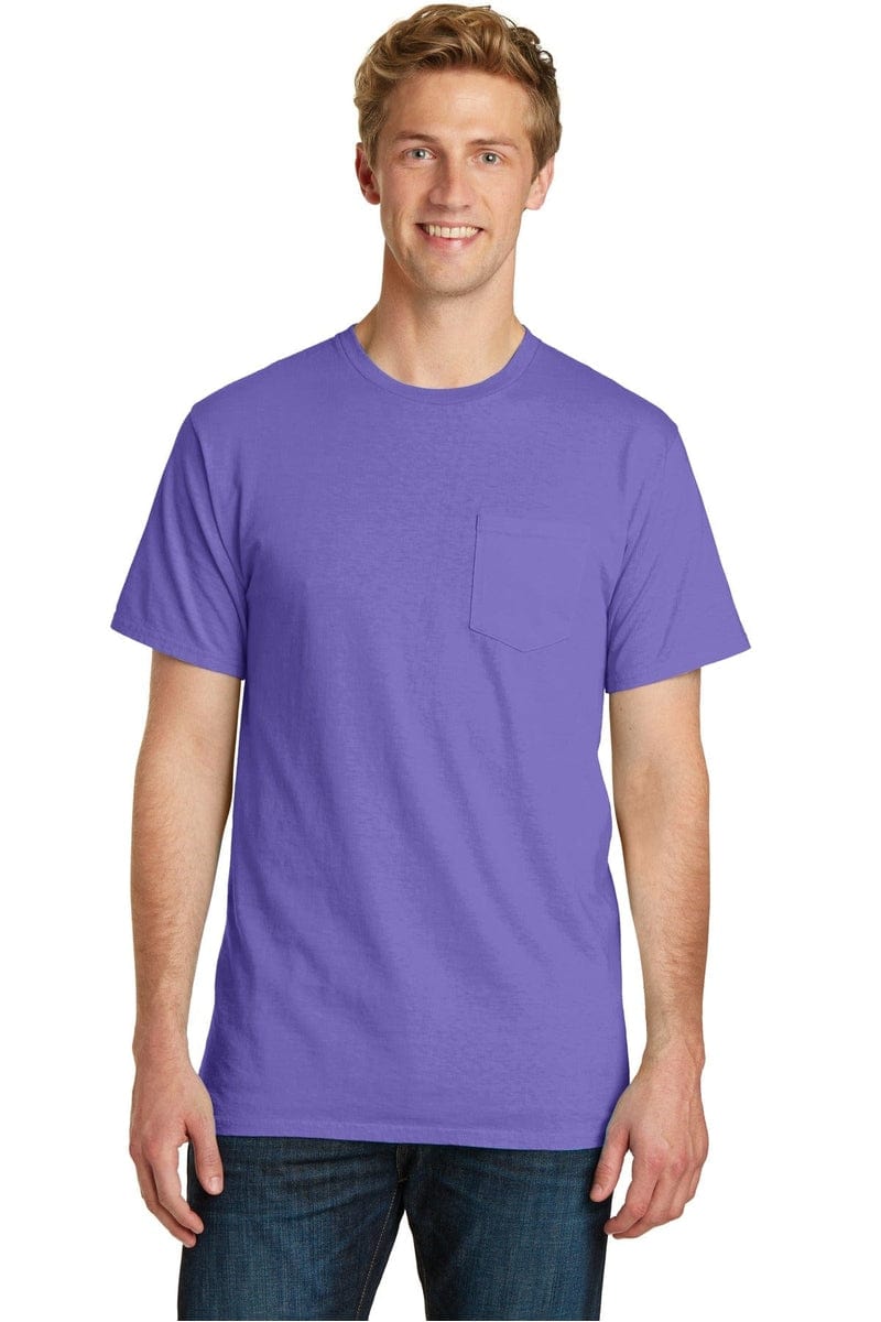 Port & Company Beach Wash Garment-Dyed Pocket Tee. PC099P in 