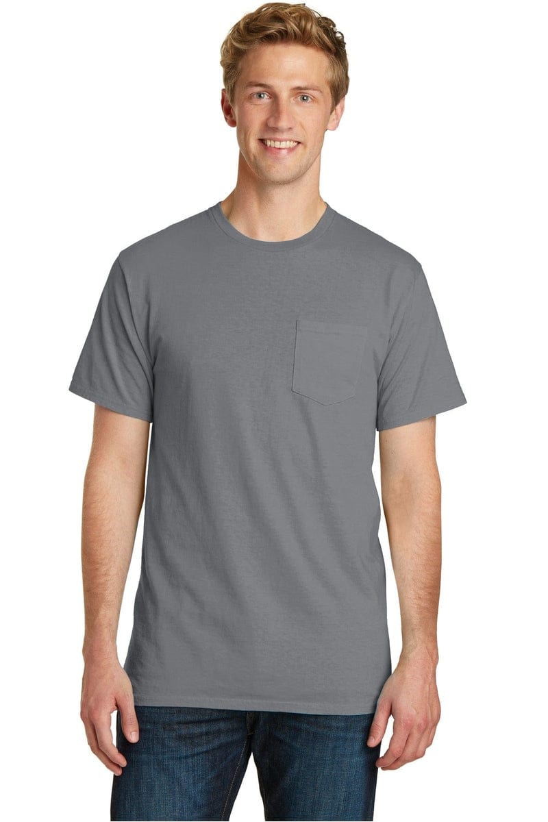 Port & Company Beach Wash Garment-Dyed Pocket Tee. PC099P in 