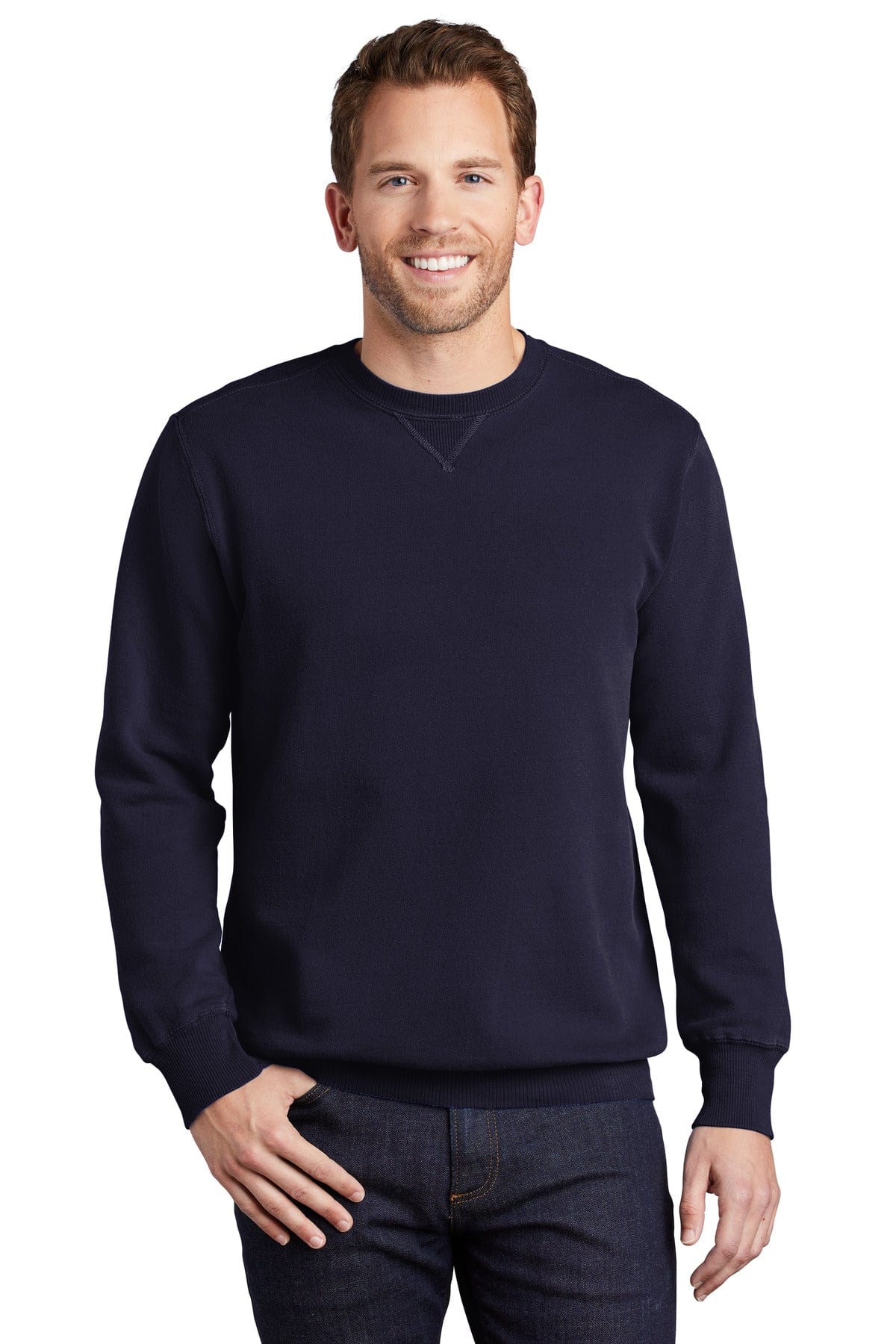 Port & Company Sweatshirts/Fleece 2XL / True Navy Port & Company Beach Wash Garment-Dyed Sweatshirt PC098