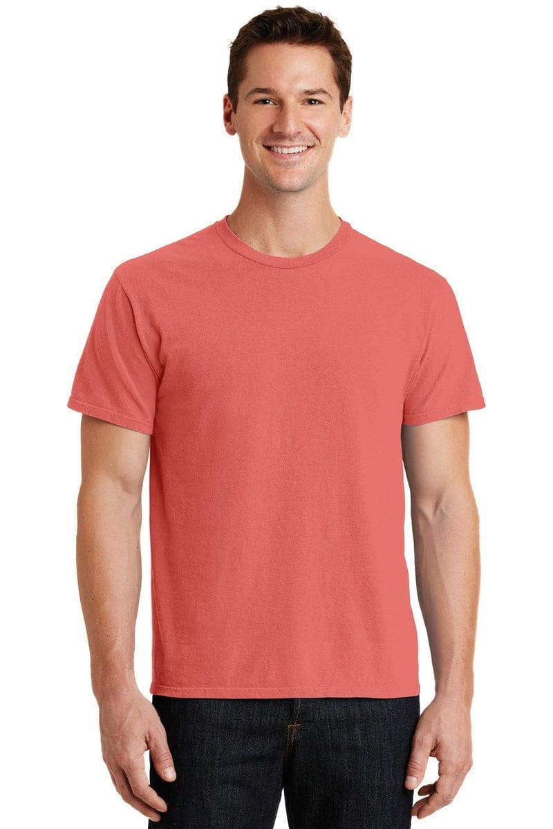 Port & Company Beach Wash Garment-Dyed Tee. PC099, Basic Colors in 