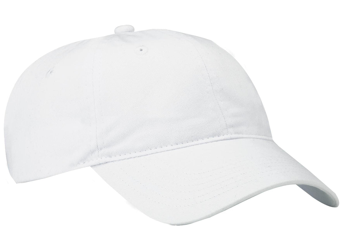 Port & Company Headwear OSFA / White Port & Company - Brushed Twill Low Profile Cap. CP77