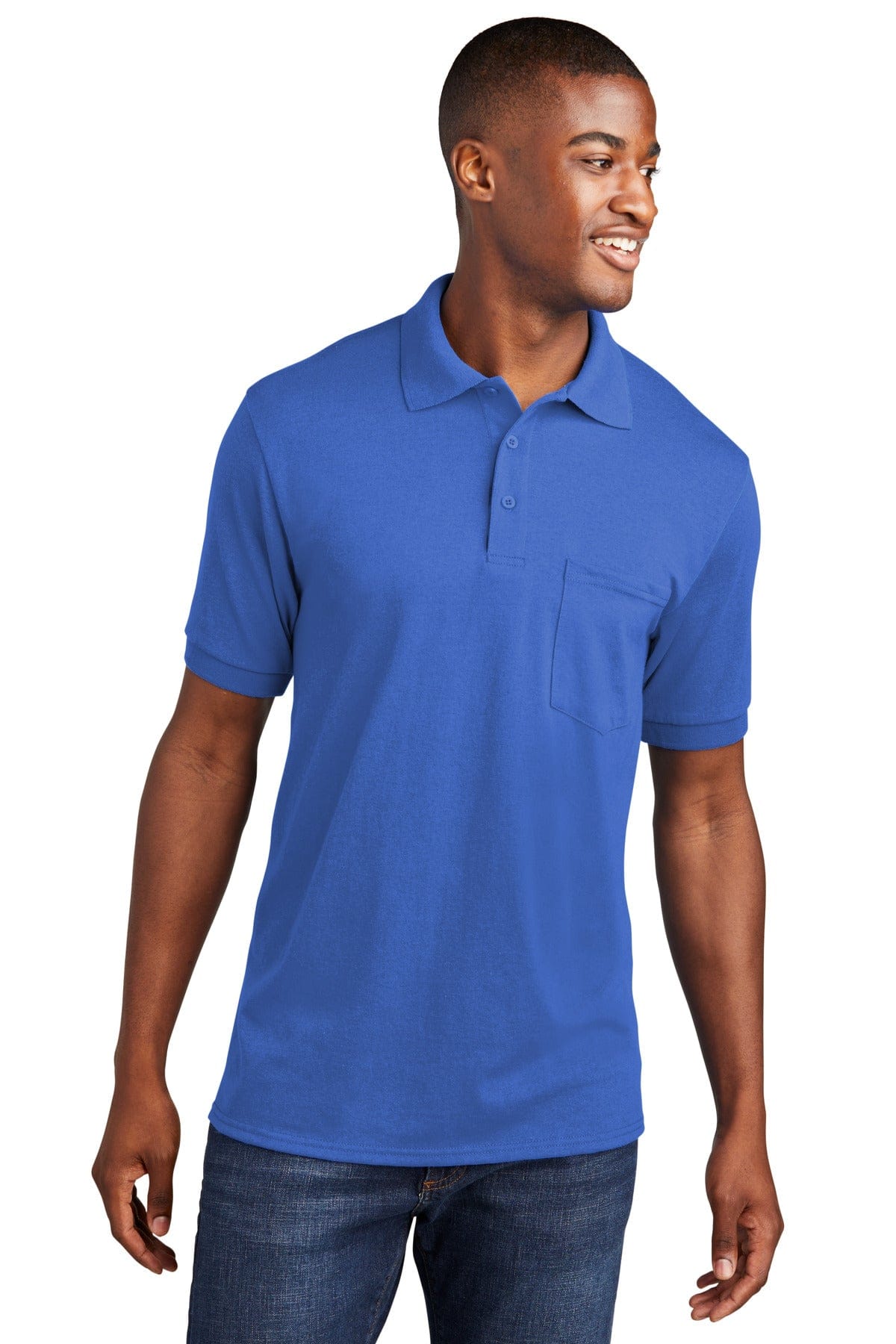 Port & Company Polos/Knits Port & Company Core Blend Jersey Knit Pocket Polo. KP55P