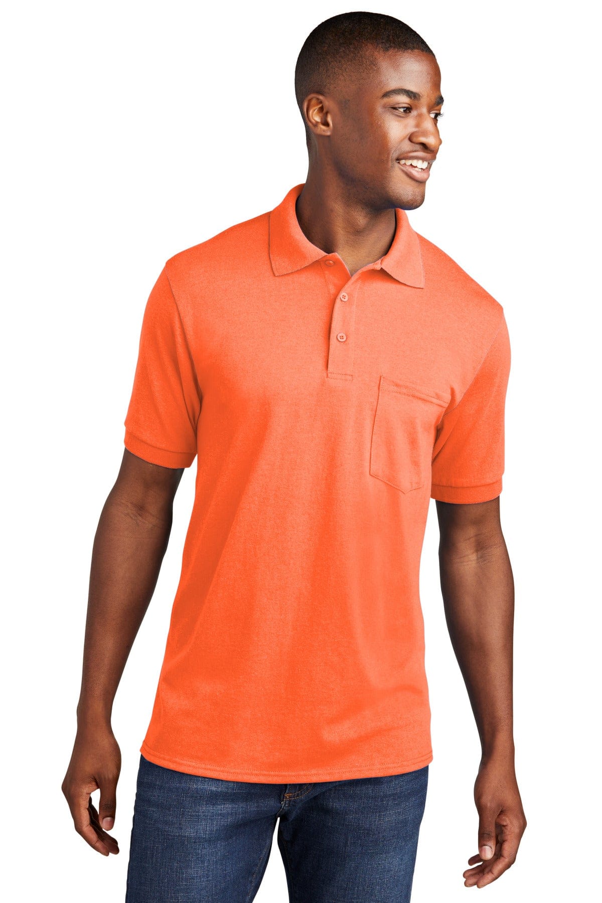 Port & Company Polos/Knits Port & Company Core Blend Jersey Knit Pocket Polo. KP55P