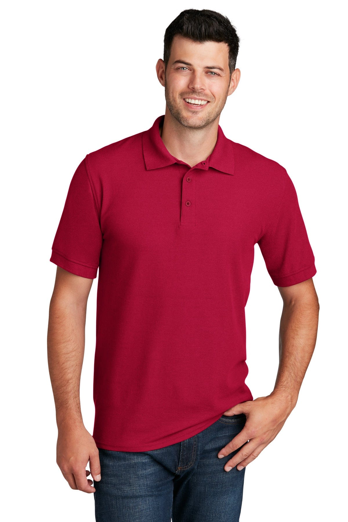 Port & Company Core Blend Pique Polo. KP155, Basic Colors in Red