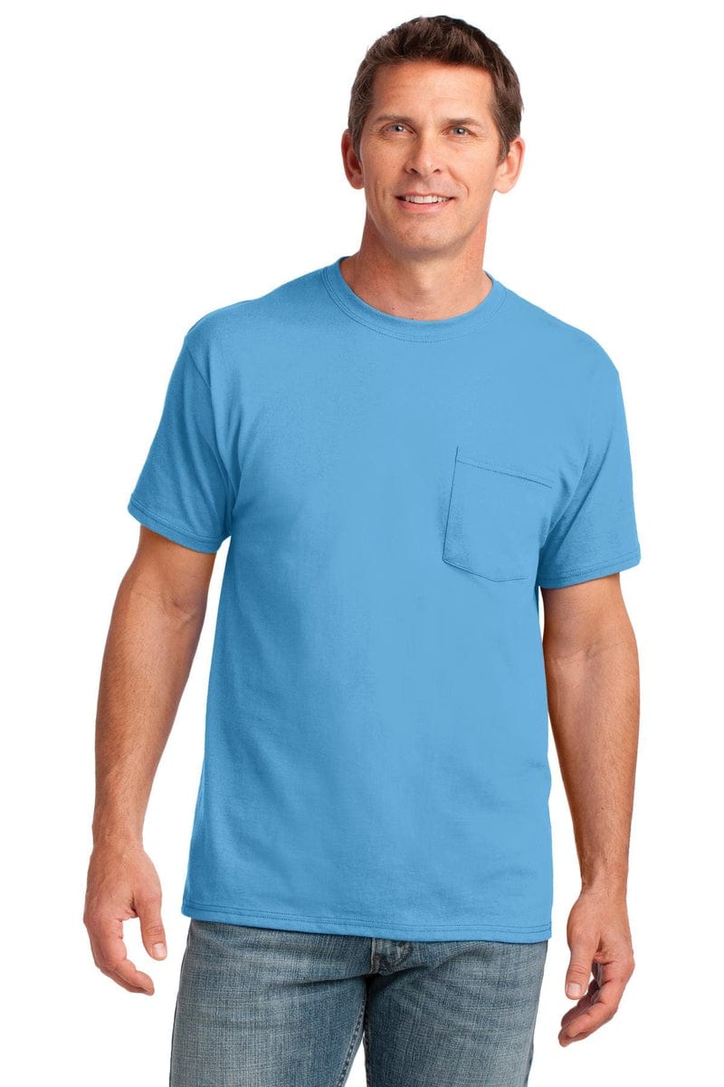 Port & Company Core Cotton Pocket Tee. PC54P in 