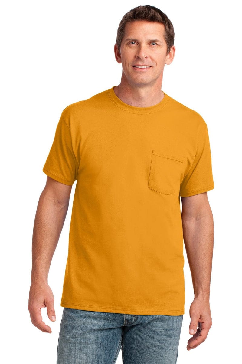 Port & Company Core Cotton Pocket Tee. PC54P in 