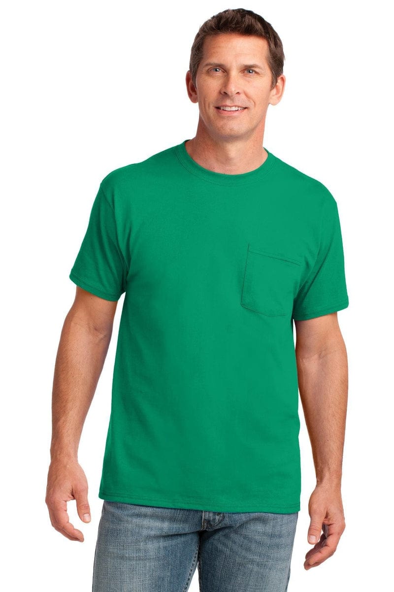 Port & Company Core Cotton Pocket Tee. PC54P in 