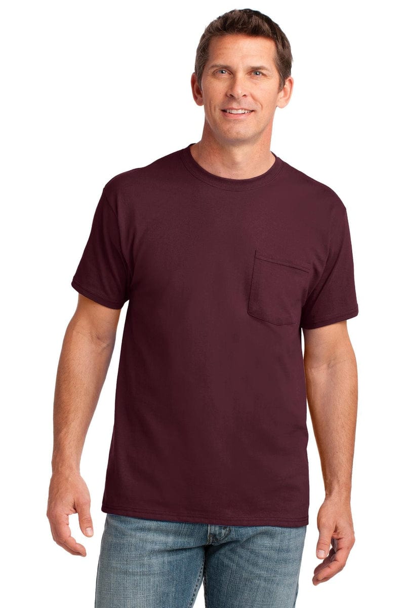 Port & Company Core Cotton Pocket Tee. PC54P in 