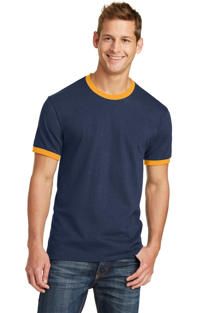 Port & Company Core Cotton Ringer Tee. PC54R in 