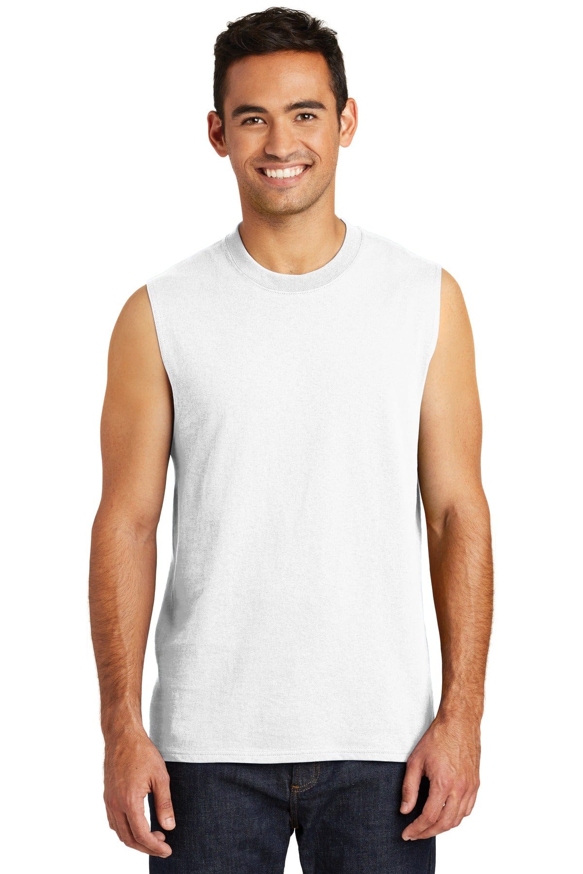Port & Company T-Shirts S / White Port & Company Core Cotton Sleeveless Tee. PC54SL