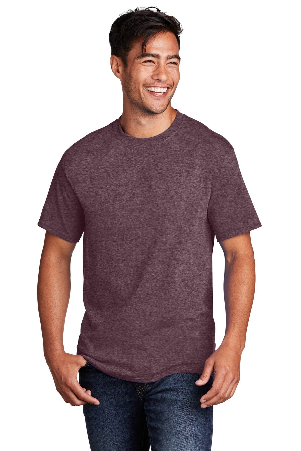 Port & Company PC54 S / Heather Athletic Maroon Port & Company - Core Cotton Tee. PC54