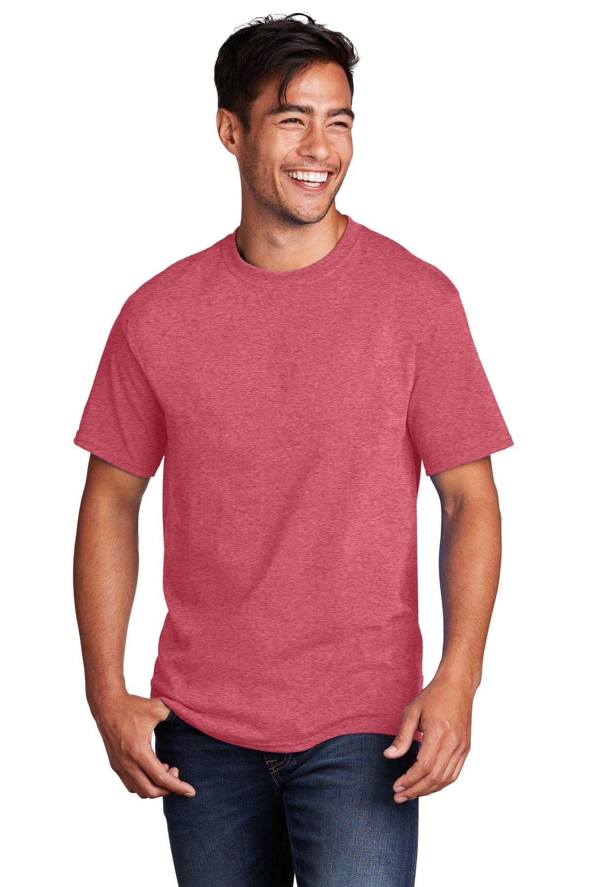 Port & Company PC54 L / Heather Red Port & Company - Core Cotton Tee. PC54