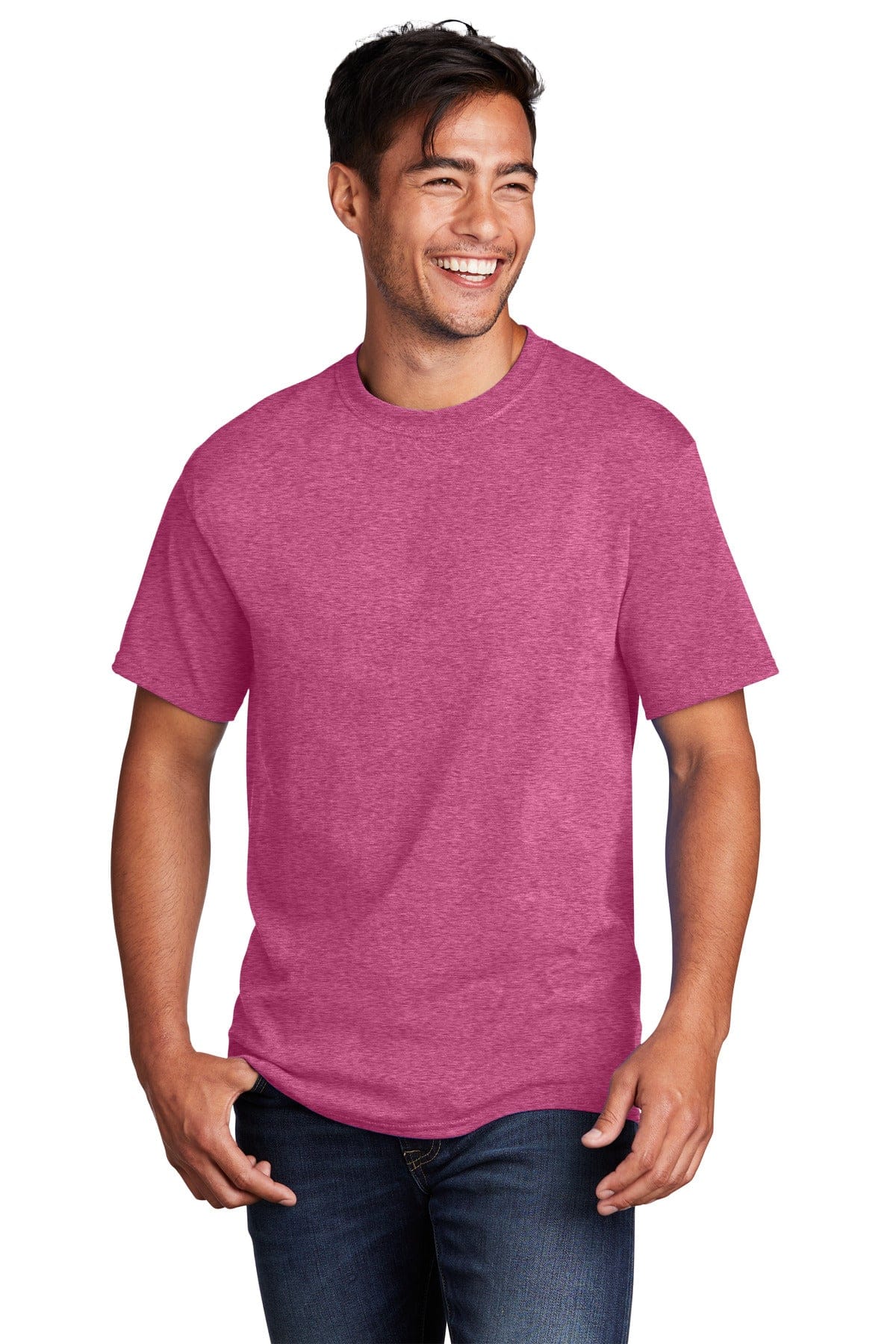 Port & Company PC54 S / Heather Sangria Port & Company - Core Cotton Tee. PC54