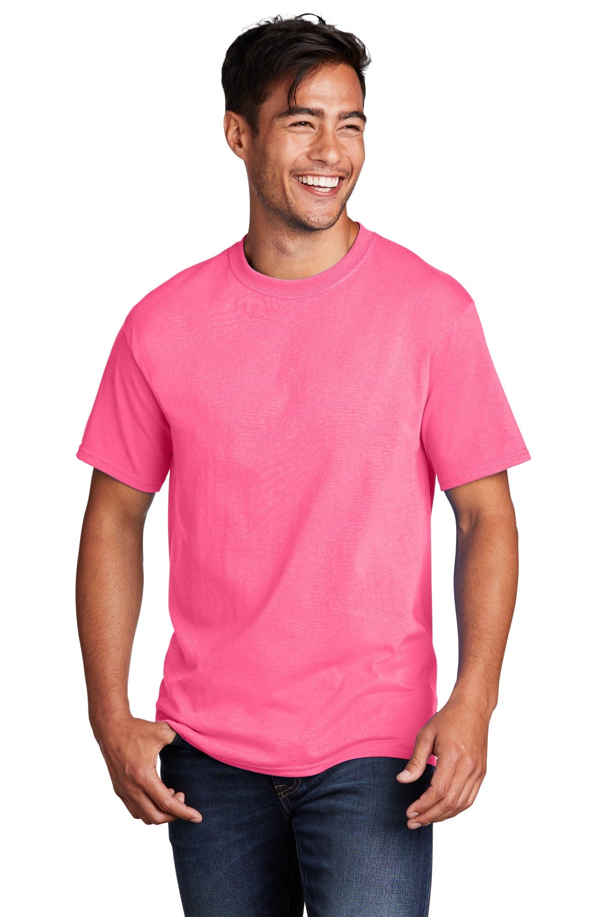 Port & Company PC54 S / Neon Pink Port & Company - Core Cotton Tee. PC54