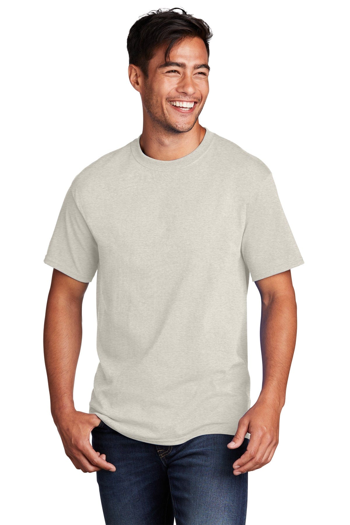 Port & Company PC54 XL / Oatmeal Heather Port & Company - Core Cotton Tee. PC54