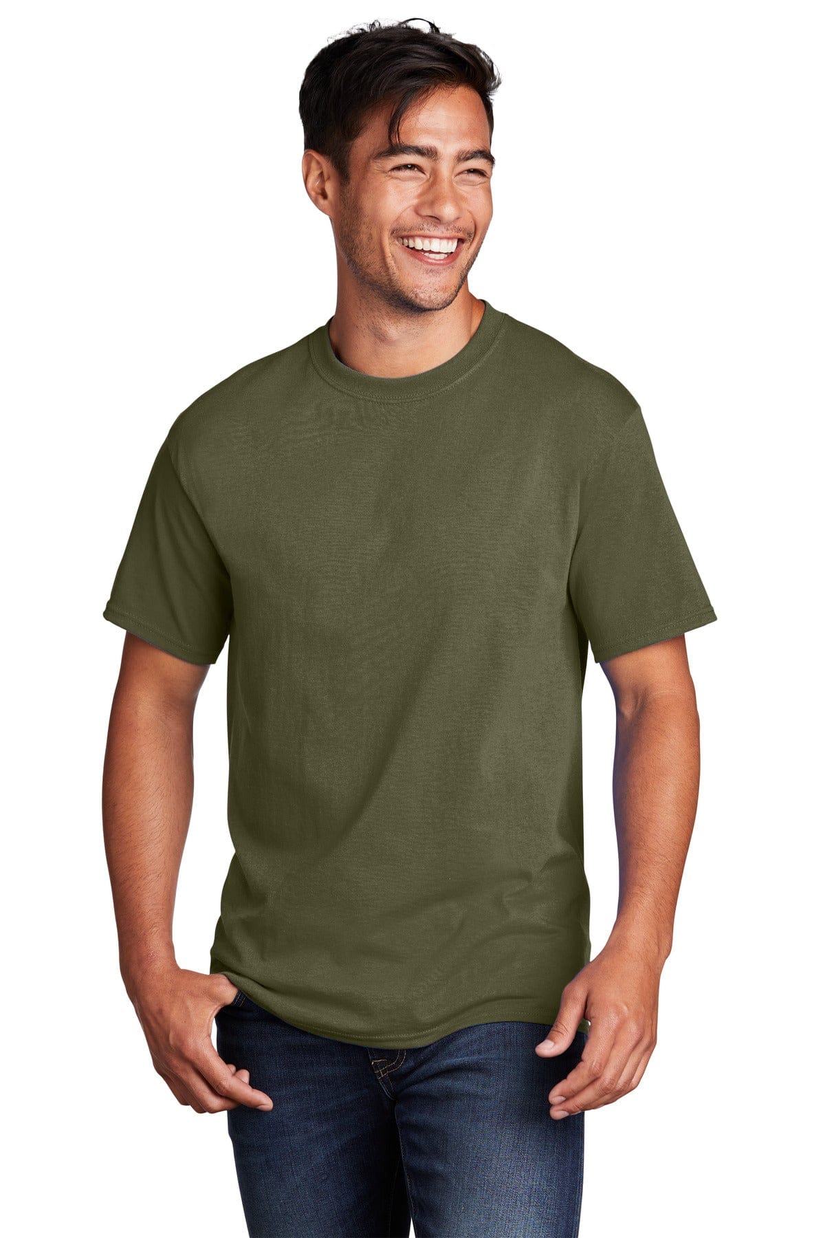 Port & Company PC54 S / Olive Drab Green Port & Company Core Cotton Tee. PC54