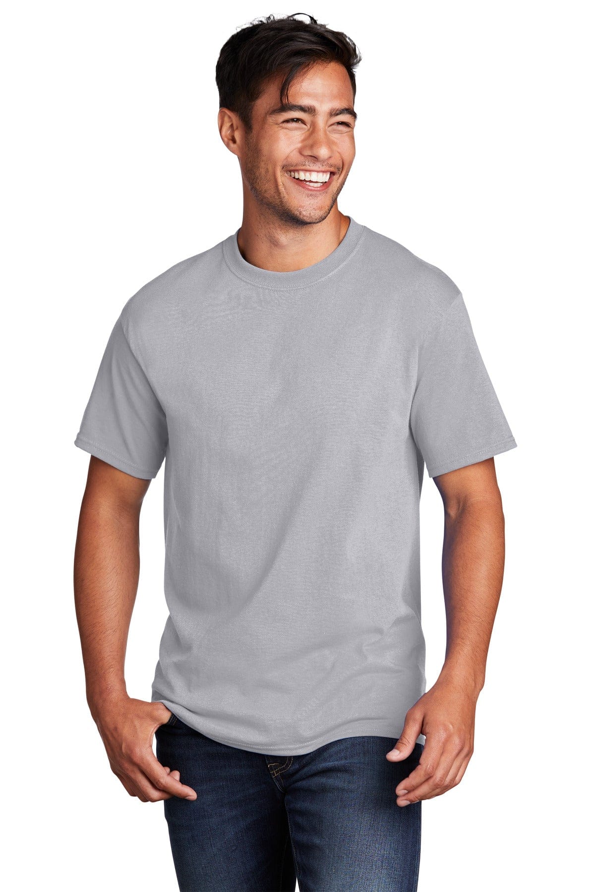 Port & Company PC54 S / Silver Port & Company Core Cotton Tee. PC54