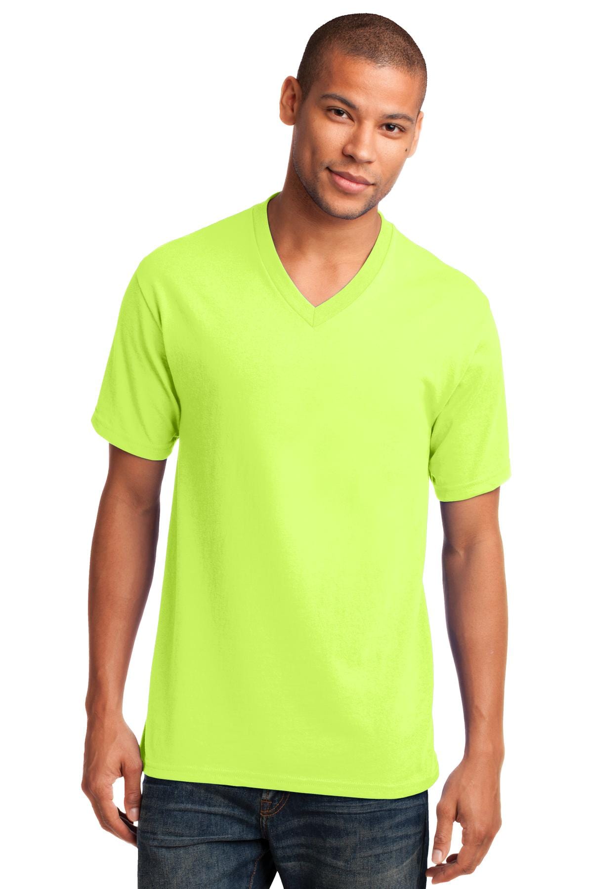 Port & Company Core Cotton V-Neck Tee. PC54V in 