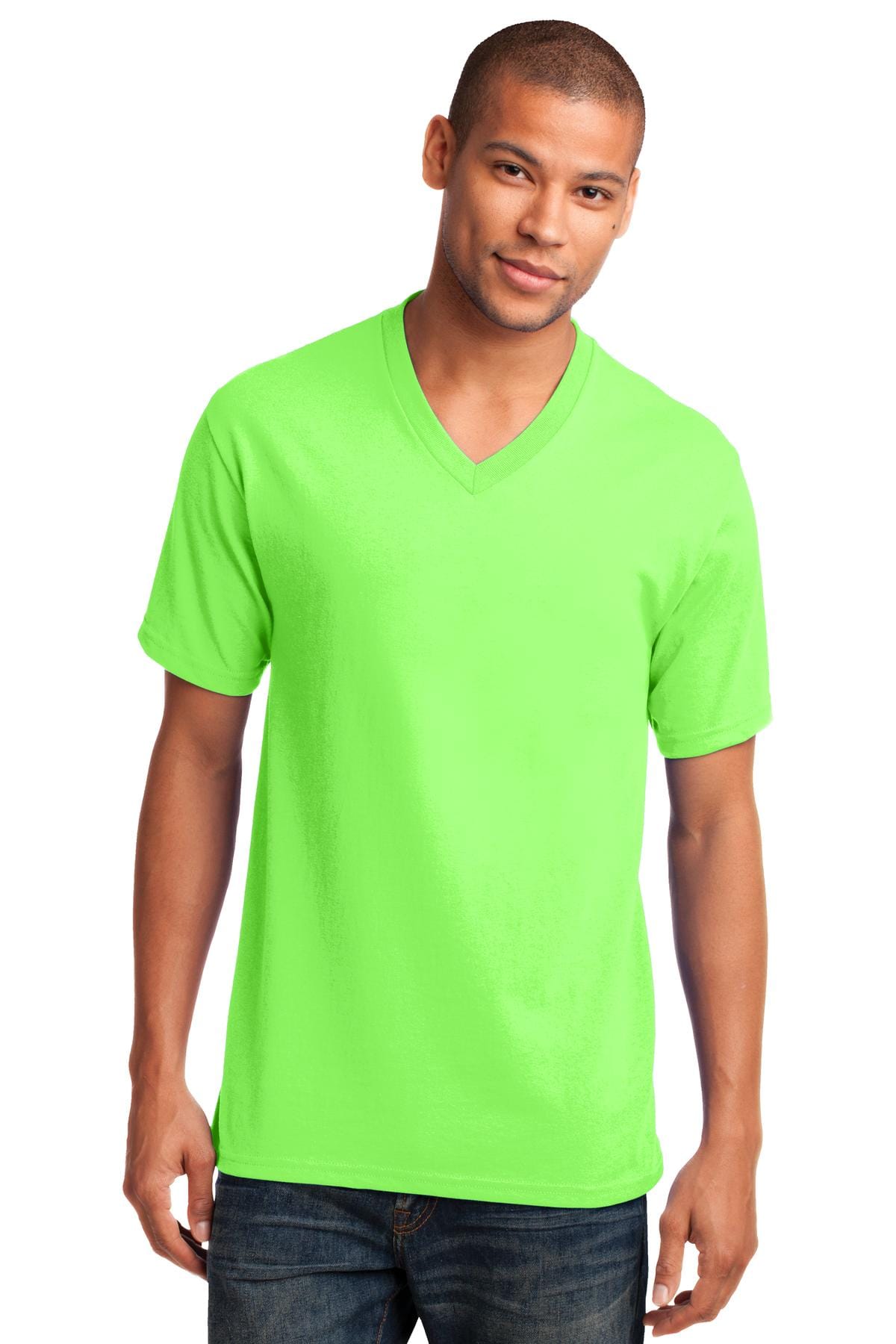 Port & Company T-Shirts Port & Company Core Cotton V-Neck Tee. PC54V