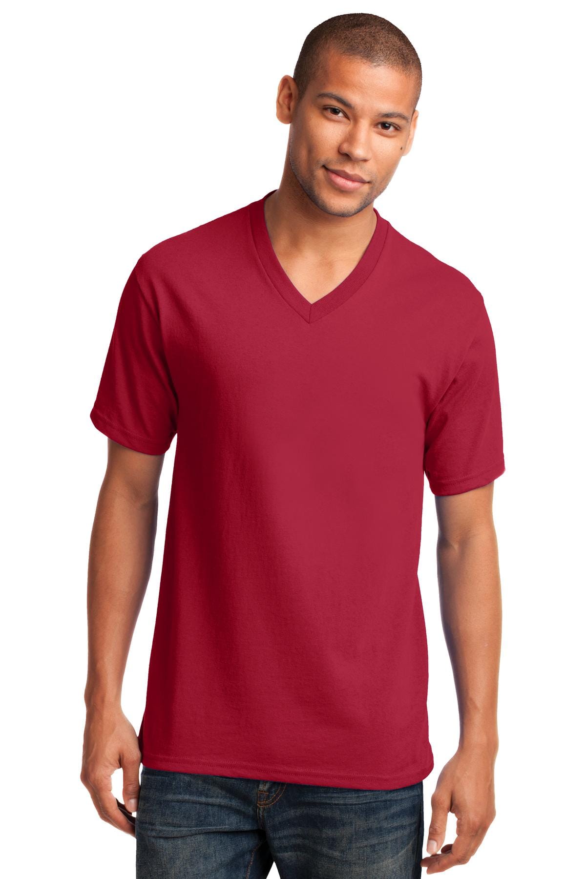 Port & Company T-Shirts Port & Company Core Cotton V-Neck Tee. PC54V