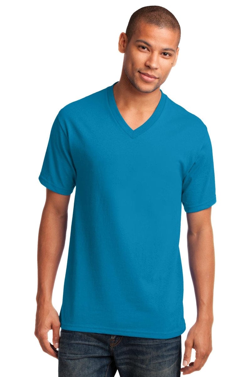 Port & Company Core Cotton V-Neck Tee. PC54V in 