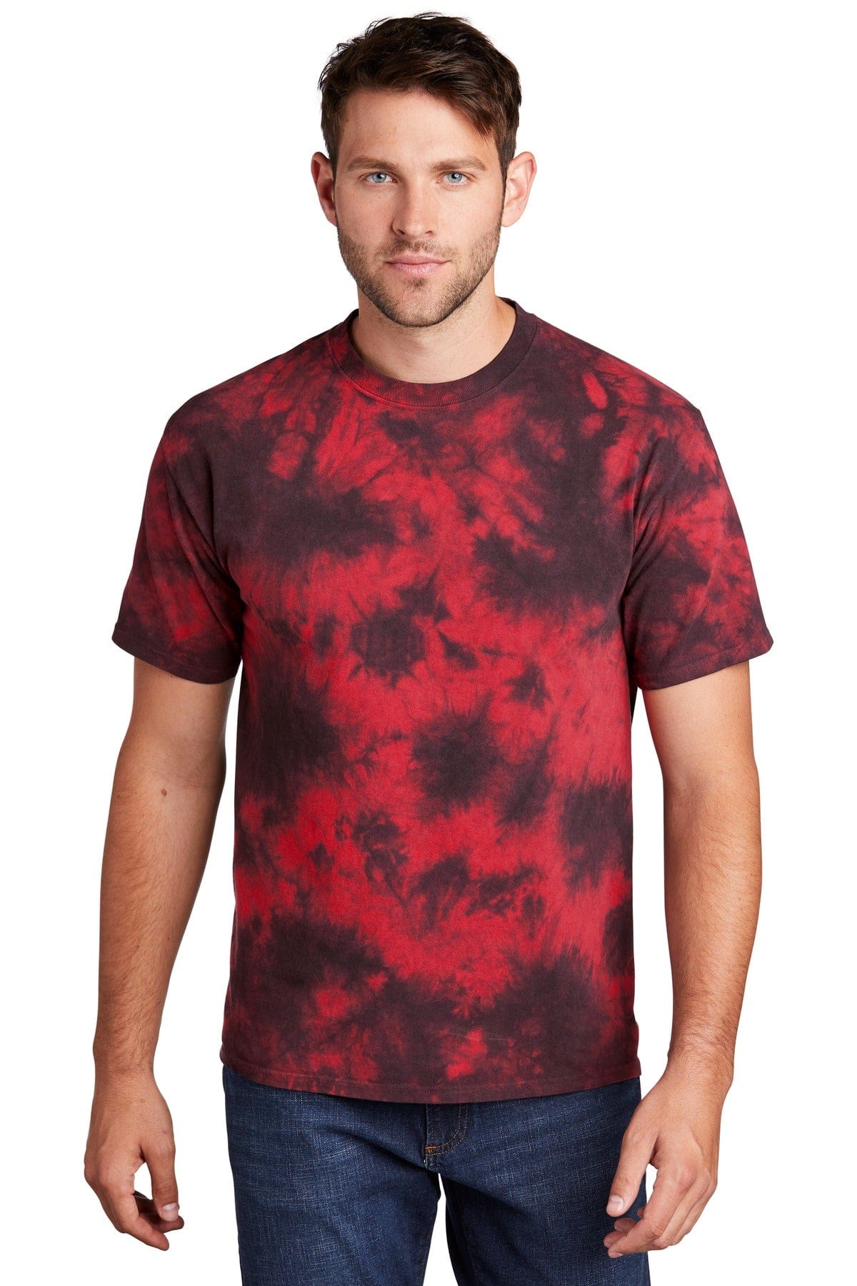 Port & Company T-Shirts S / Black/ Red Port & Company Crystal Tie-Dye Tee PC145
