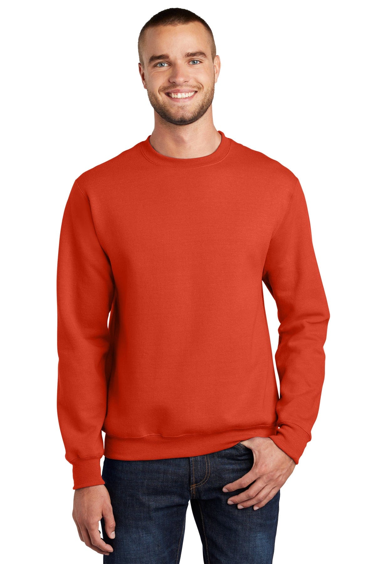 Port & Company Sweatshirts/Fleece S / Orange Port & Company - Essential Fleece Crewneck Sweatshirt. PC90