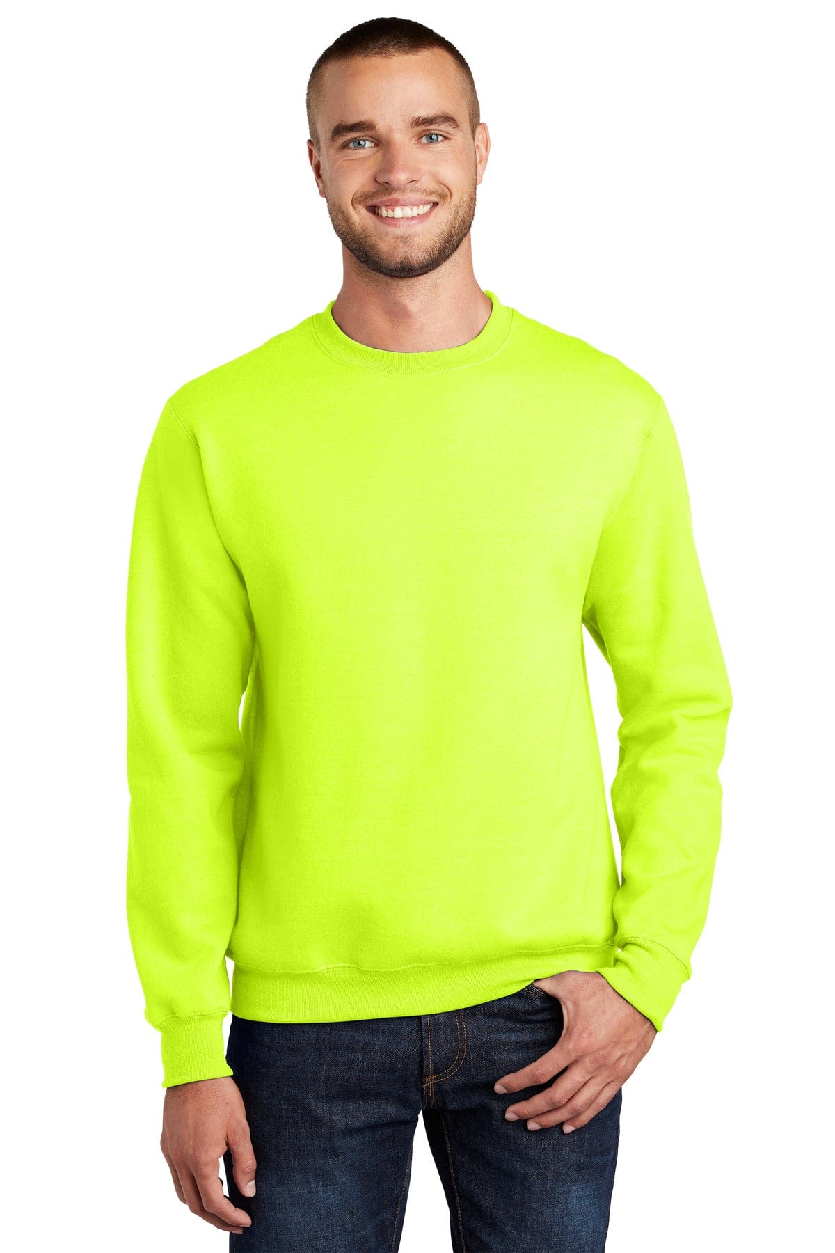 Port & Company Sweatshirts/Fleece S / Safety Green Port & Company - Essential Fleece Crewneck Sweatshirt. PC90