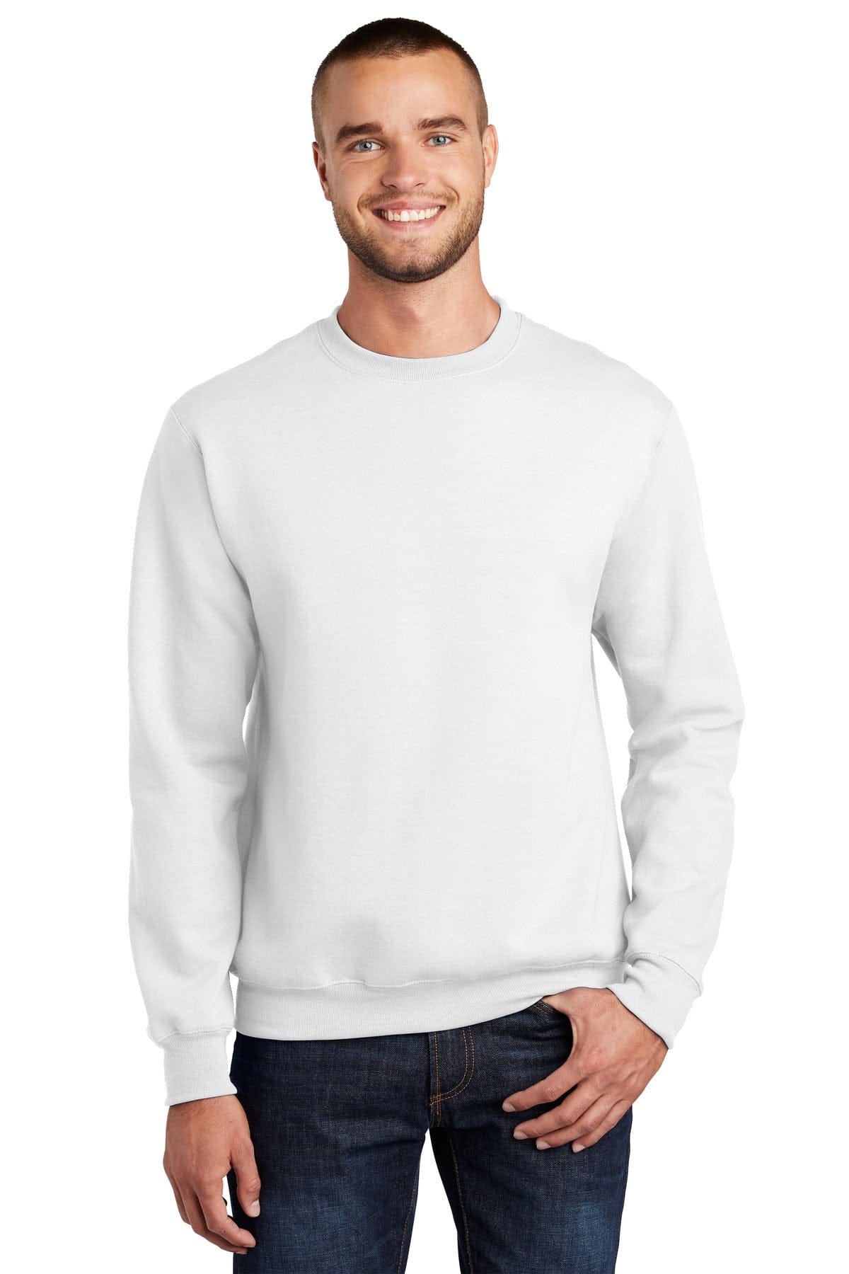 Port & Company Sweatshirts/Fleece S / White Port & Company - Essential Fleece Crewneck Sweatshirt. PC90